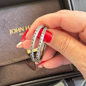 John Hardy Classic Chain Medium Hoop Earring in Silver 925